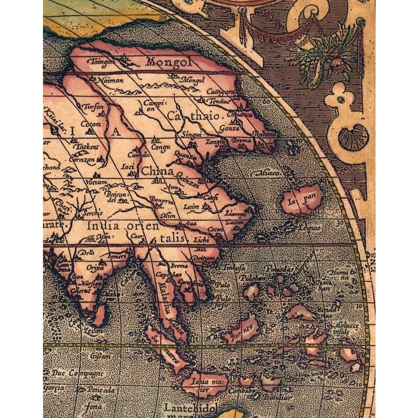 地図 アンティーク地図 古地図 世界地図 16世紀 アンティーク地図ポスター Typvs Orbis Terrarvm 世界地図 Id Worldpos 3 インド アジア雑貨ティラキタ 通販 Yahoo ショッピング