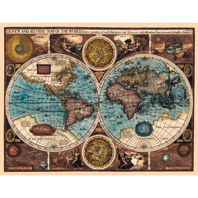 地図 アンティーク地図 古地図 世界地図 (17世紀)アンティーク 地図 アンティーク地図 古地図 世界地図 (17世紀)アンティーク