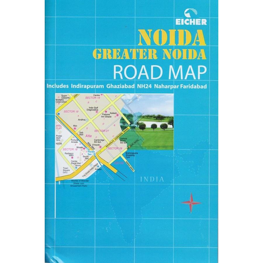 地図 NOIDA GREATER ROAD MAP EICHER社製 (ノイダ) インド 旅行 観光