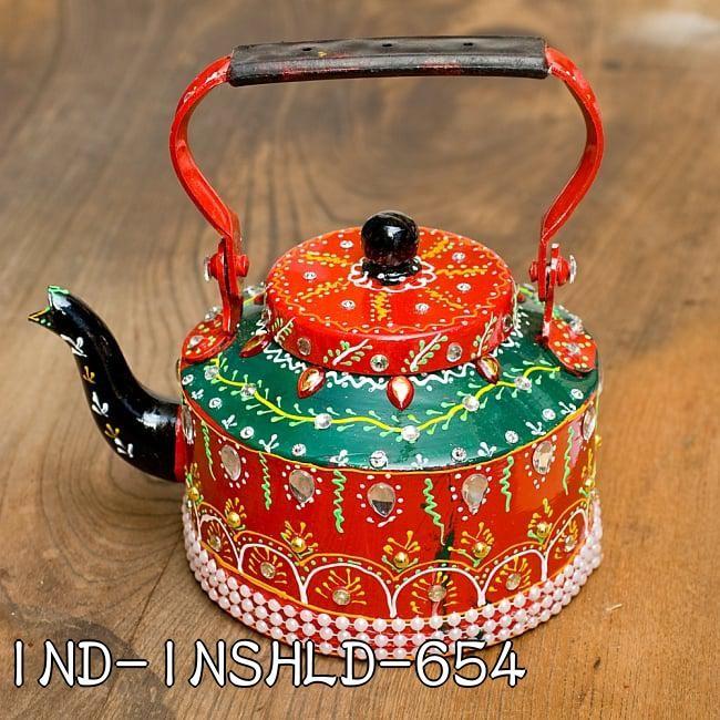 アンティークインドハンドメイド無垢材ポット 送料無料 ポット インテリア インド ハンドメイド インドの