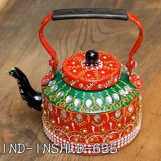 アンティークインドハンドメイド無垢材ポット 送料無料 ポット インテリア インド ハンドメイド インドの