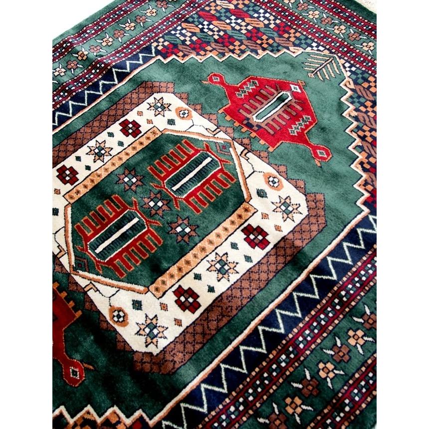 送料無料 アンティーク ラグ マット 絨毯 ザンスカール遊牧民の手織りのアンティック絨毯(たてｘよこ 約120cm｜tirakita-shop｜09