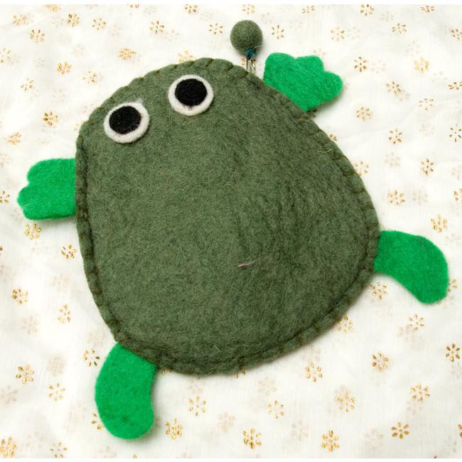 ポーチ フェルト フェルトのアニマルポーチ カエル ゆるキャラ インド雑貨 ネパール雑貨 エスニック アジア Np Kti 429 インド アジア雑貨ティラキタ 通販 Yahoo ショッピング