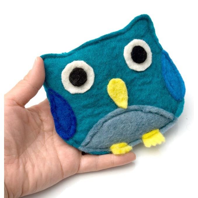 ポーチ フェルト フェルトのアニマルポーチ ふくろう ゆるキャラ インド雑貨 ネパール雑貨 エスニック アジア Np Kti 431 インド アジア雑貨ティラキタ 通販 Yahoo ショッピング