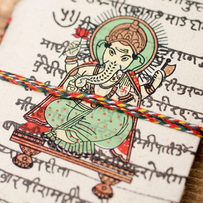 メモ帳 ノート 神様 手帳 〈10cm×7.5cm〉インドの神様柄紙メモ帳