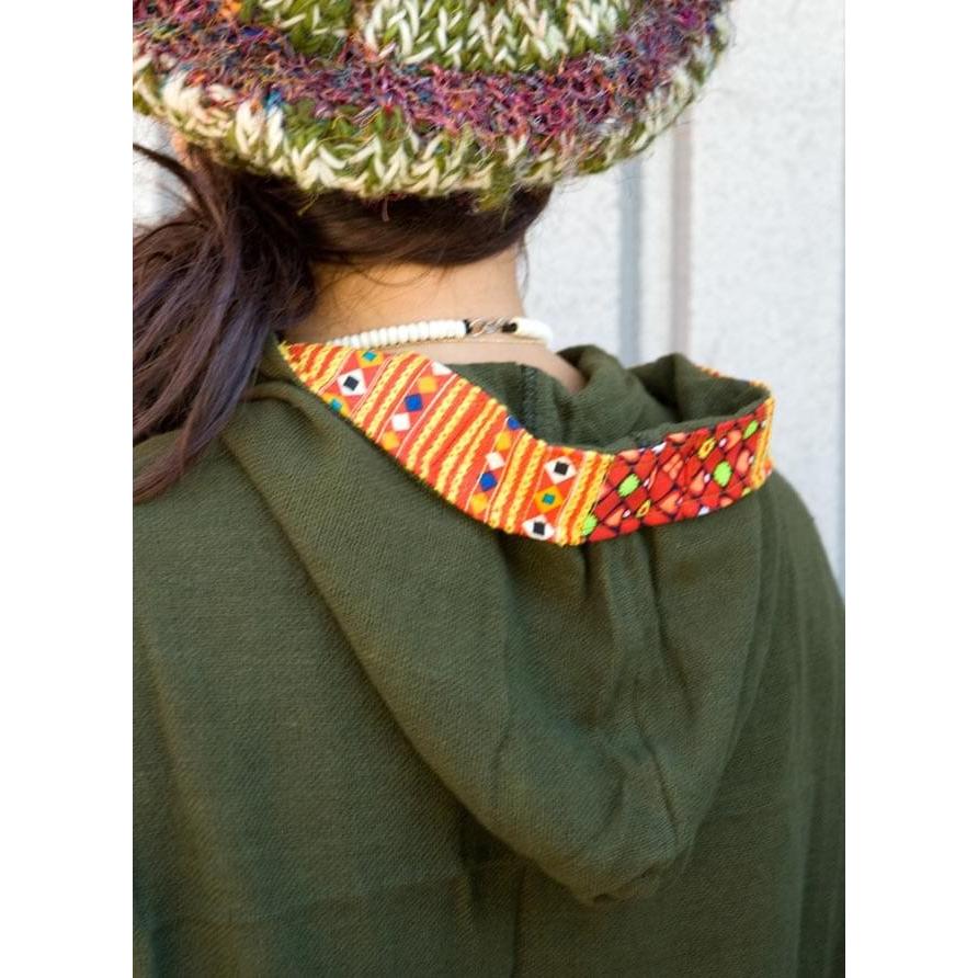 送料無料 モン族 ポンチョ モン族刺繍ポンチョ エスニック ネパール