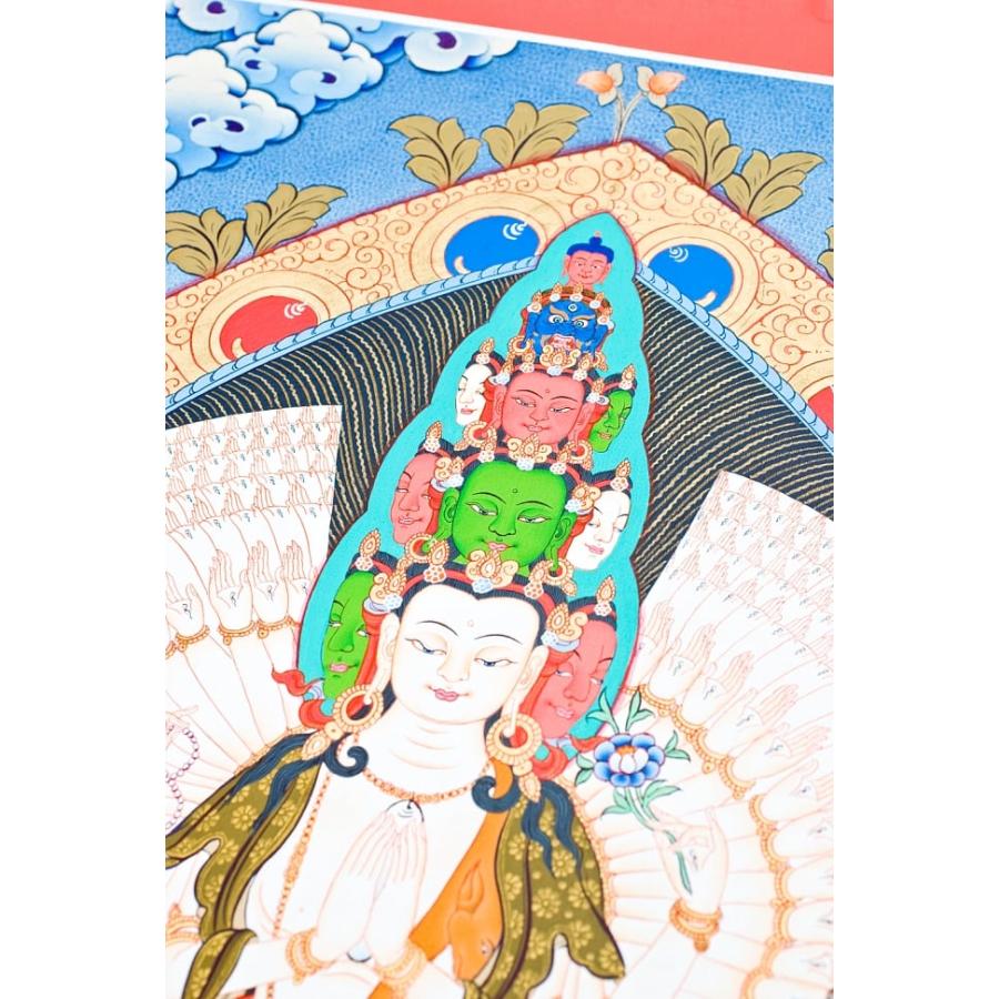 送料無料 観世音菩薩 タンカ 仏画 マンダラ 〔一点物〕タンカ 十 送料無料 観世音菩薩 タンカ 仏画 マンダラ 〔一点物〕タンカ 十