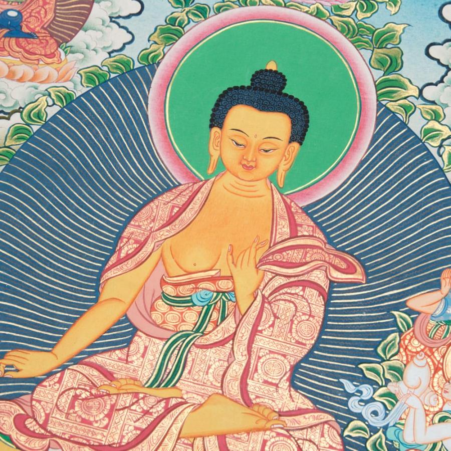 送料無料 釈迦牟尼仏 タンカ 仏画 マンダラ 〔一点物〕タンカ 送料無料 釈迦牟尼仏 タンカ 仏画 マンダラ 〔一点物〕タンカ