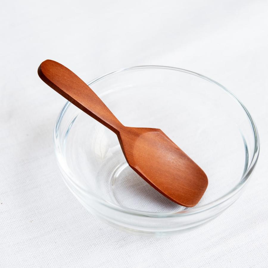 バリ雑貨 食器 ティースプーン 匙 すくいやすいスコップ型 天然木の