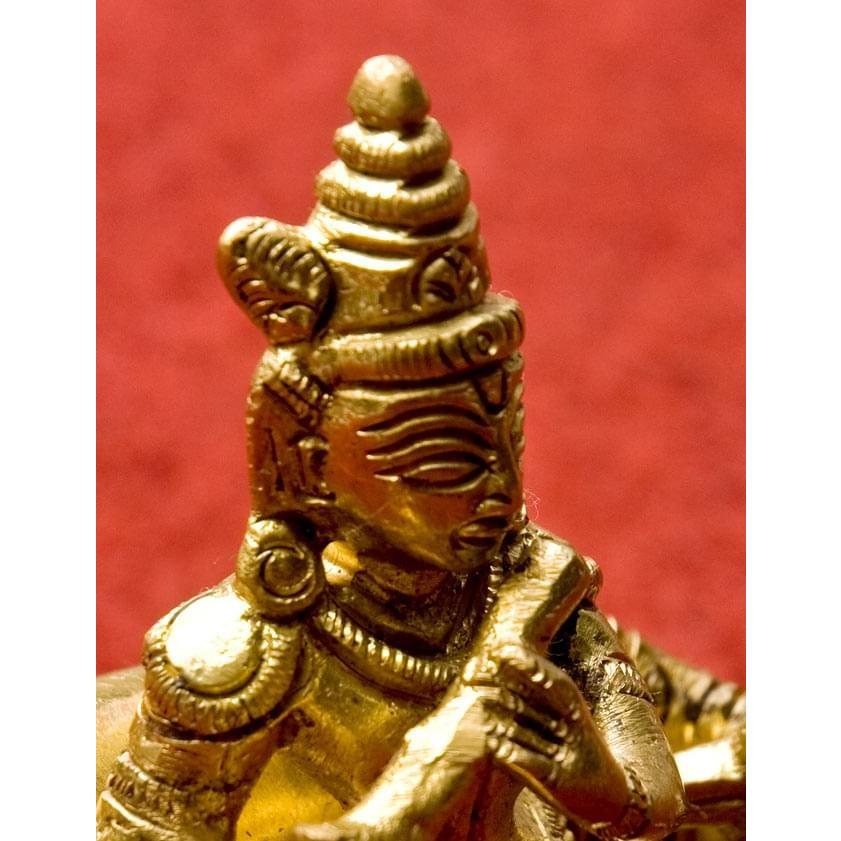 仏像 クリシュナ 神様像 クリシュナと聖牛 (10cm) インド 置物 仏像 クリシュナ 神様像 クリシュナと聖牛 (10cm) インド 置物
