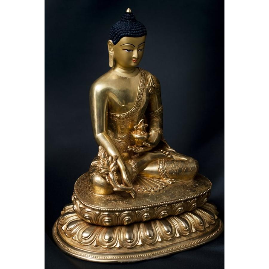 仏教美術 古黄銅/白銅 薬師如来像 仏像 楽天市場】仏像 薬師如来座像 古美金 18cm : がらんどう