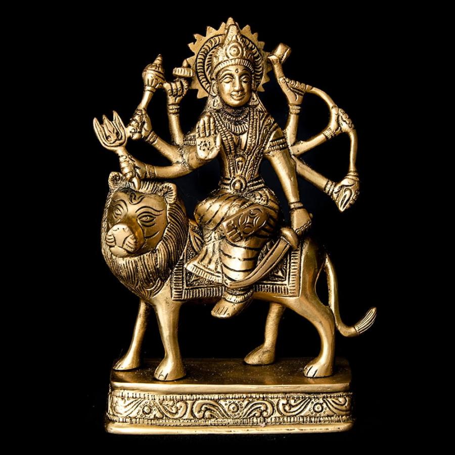 送料無料 ドゥルガー durga 神像 パールヴァティ ブラス製 17cm