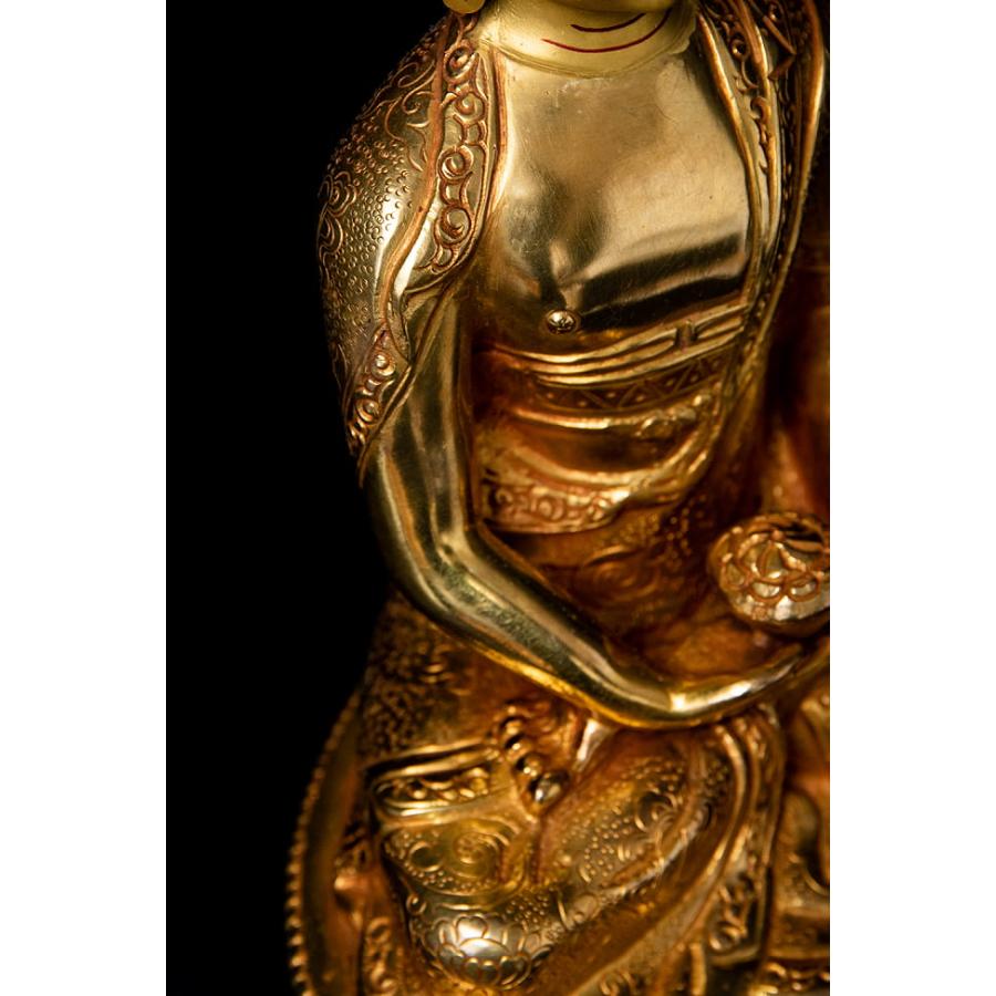 送料無料 銅造鍍金仕上げ 阿弥陀仏 ブッダ アミタバ 阿弥陀仏（ブッダ・アミタバ） 20cm buddha アミタブ 仏像