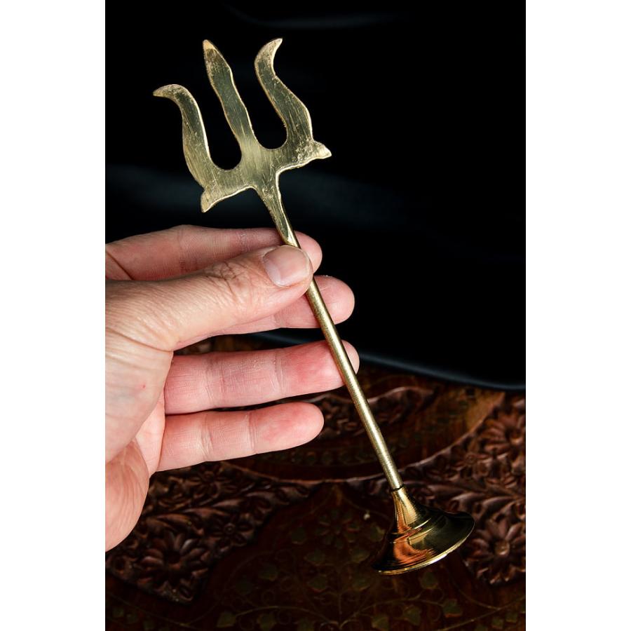 宗教用品 シヴァ SHIVA 三叉 シヴァの三つ又 18.5cm 三ツ又 三叉
