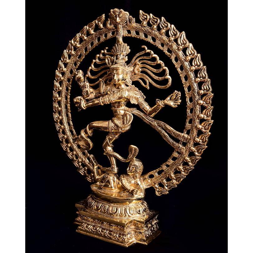 送料無料 シヴァ シヴァ像 神様像 ナタラジ ブラス製 ダンシング・シヴァ 約 ヒンドゥー教 ナタラージャ