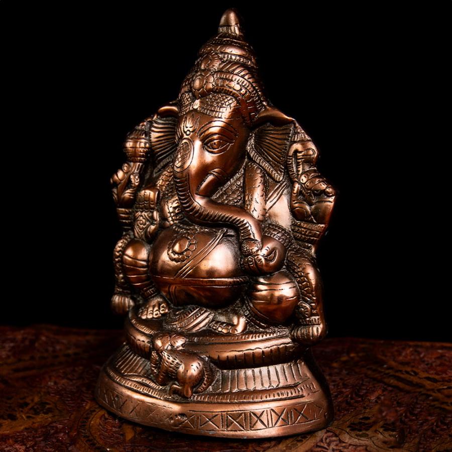 ガネーシャ像（吊）　金属製　4cm 　ー インドの小さな神さま ー ガネーシャ像（吊） 金属製 4cm ー インドの小さな神さま ー