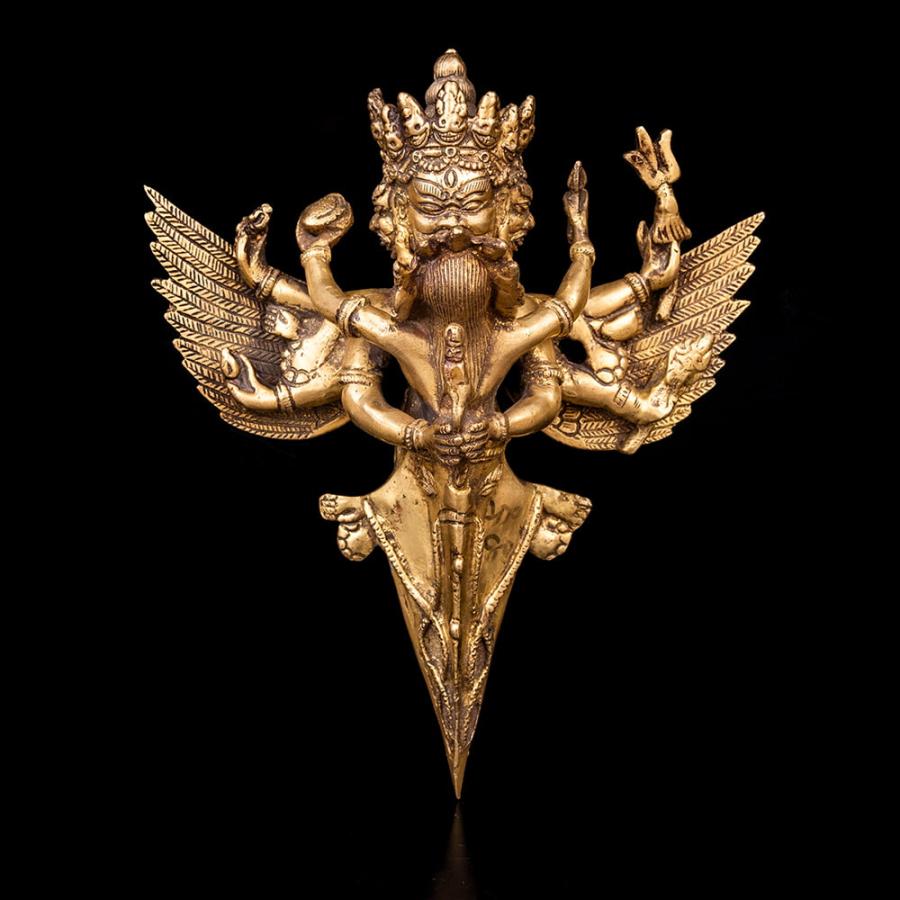 チベット密教　新品  約15cm 鍍金 プルパ 憤怒神 バァジュラ ドラゴン チベット密教 新品 約15cm 鍍金 プルパ 憤怒神 バァジュラ ドラゴン