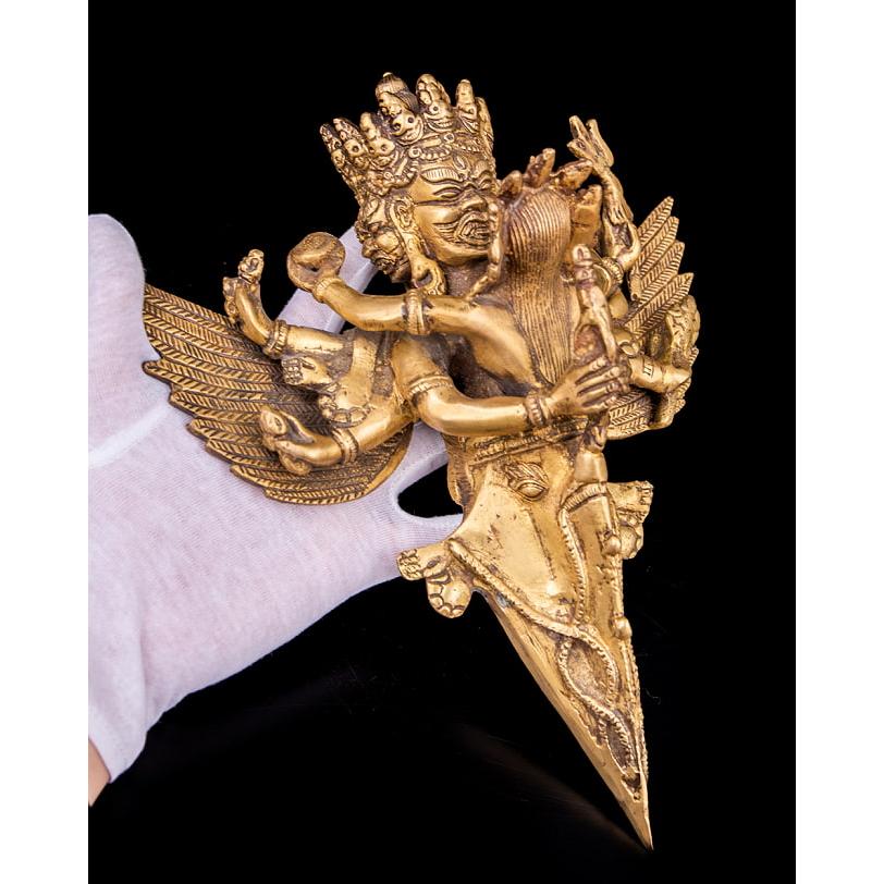 6月1日迄出品特大チベット密教法具トリシューラプルパ 三叉戟 シヴァ ヴァジュラ 6月1日迄出品特大チベット密教法具トリシューラプルパ 三叉戟