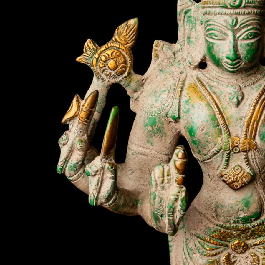 ヴィシュヌ 神　置物　金属製　高さ約29cm　仏像 年末のプロモーション特価！ ヴィシュヌ 神 置物 金属製 高さ約