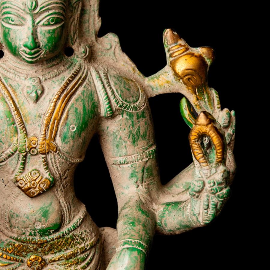 送料無料 ヴィシュヌ クリシュナ ブラフマー 仏像 立像 重厚な