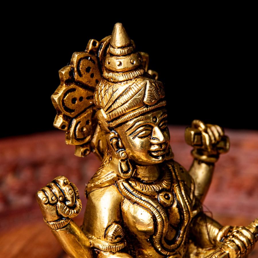 送料無料 サラスヴァティ 神様像 ブラス サラスヴァティ像 高さ12.5cm