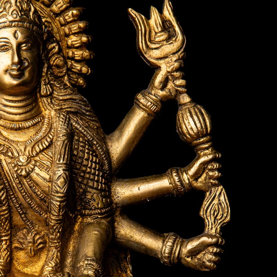 送料無料 ドゥルガー durga 神像 パールヴァティ ブラス製
