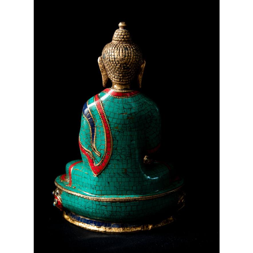 送料無料 ネパール 像 神様 アクショービャ 阿しゅく如来 高さ