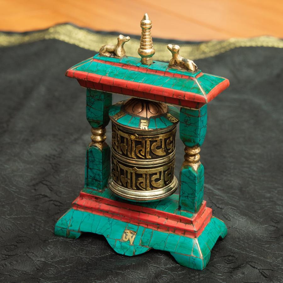 祭司用…チベット仏教マニ車・ ターコイズブルーの出品です！ 祭司用…チベット仏教マニ車・ ターコイズブルーの出品です