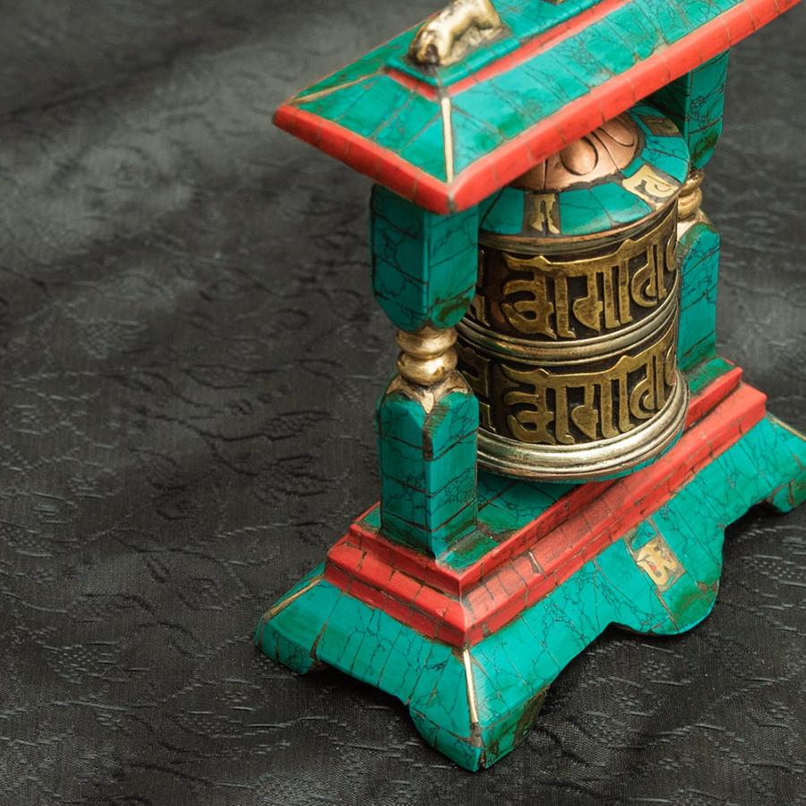 祭司用…チベット仏教マニ車・ ターコイズブルーの出品です！ 祭司用…チベット仏教マニ車・ ターコイズブルーの出品です