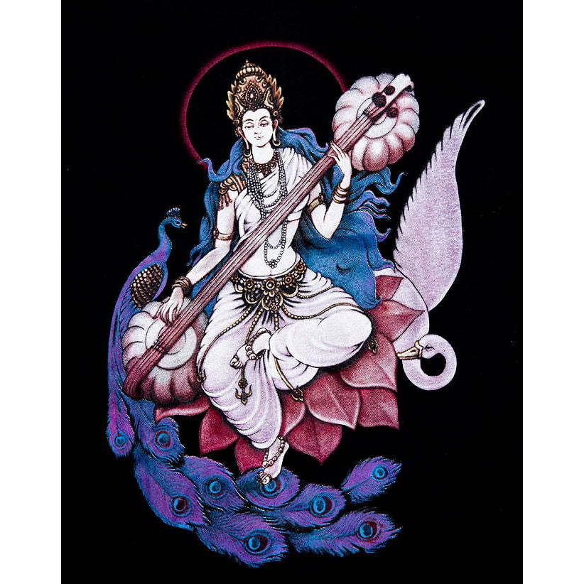 T シャツ 神様 サラスヴァティー 音楽と芸術の神様 Tシャツ メンズ レディース インド エスニック衣料 Ts Fla 666 インド アジア雑貨ティラキタ 通販 Yahoo ショッピング