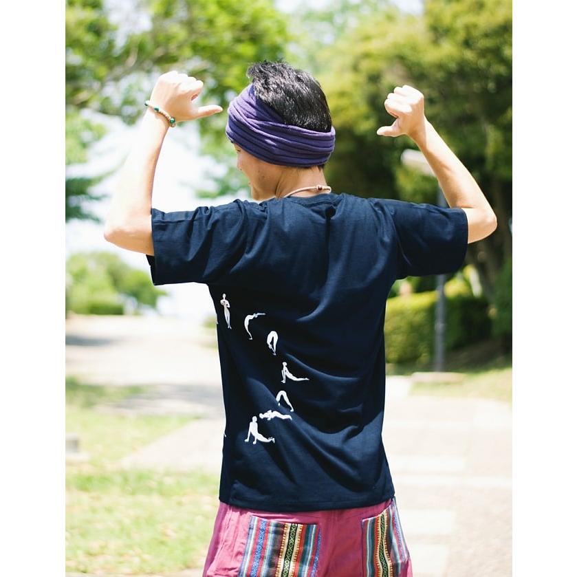 ヨガウェア トップス Sun Salutation 太陽礼拝Tシャツ ヨガの ヨガウェア トップス Sun Salutation 太陽礼拝Tシャツ ヨガの