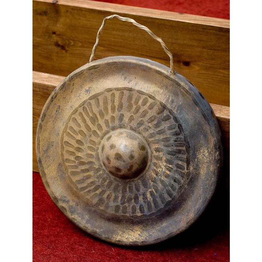 金属製打楽器　中国　チベット　ゴング　ドラ　銅鑼　アンティーク　民族楽器 金属製打楽器 中国 チベット ゴング ドラ 銅鑼 アンティーク 民族楽器