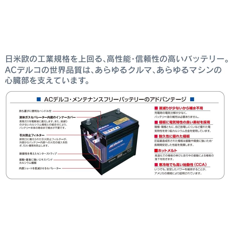 AC Delco (ACデルコ) AMS44B19R 日本車用バッテリー 補水不要(メンテナンスフリー) 充電制御対応｜tire-box｜03