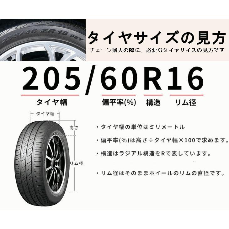 Yeti Snow net 品番:0243WD WDシリーズ イエティ スノーネット タイヤチェーン  タイヤサイズ:165/50R14 に｜tire-box｜06