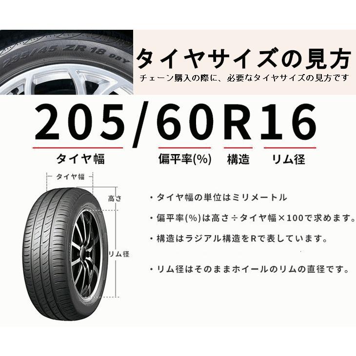 Yeti Snow net 品番:0276WD WDシリーズ イエティ スノーネット タイヤチェーン  タイヤサイズ:175/65R14 に｜tire-box｜06