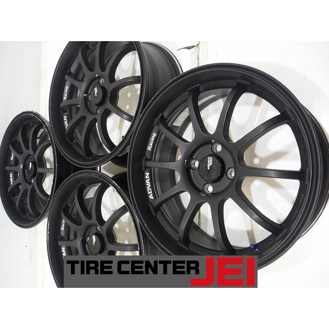 アドバンレーシング17インチ7J42 タイヤホイールセット4本 17インチ アドバンレーシングRS 7J+42 100 コンパクトカー 中古アルミ