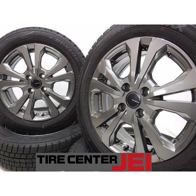 15インチ WM02 バリ溝 165/65R15 185/60R15 5.5J+40 100 スマート 中古 