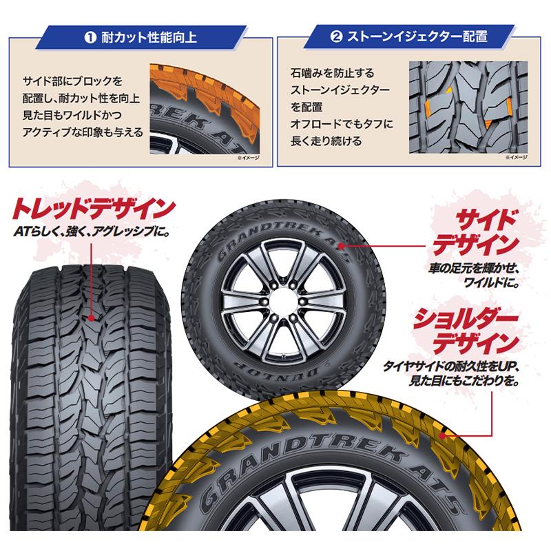 GRANDTREK [4本以上で送料無料] AT5 265/70R15 112T 新品 ダンロップ 