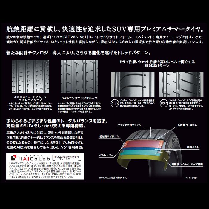 ヨコハマタイヤ [4本以上で送料無料]新品 ヨコハマ ADVAN V61