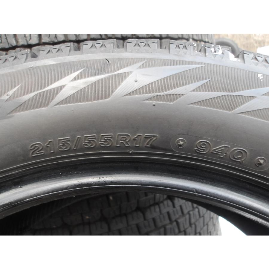 L449-3 中古タイヤ 送料無料 215/55R17 冬4本セット スタッドレス 215/55-17 215-55-17 ブリヂストン ブリザック VRX2｜tire-dream｜06