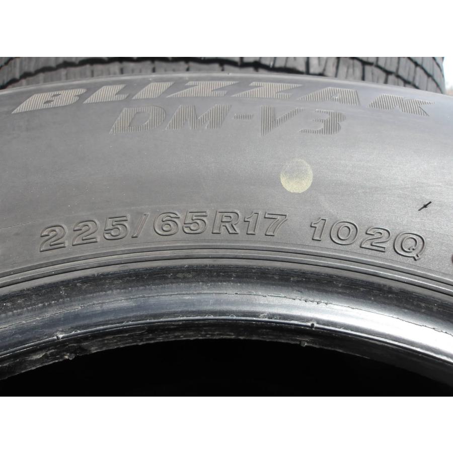 L702-4 中古タイヤ 送料無料 225/65R17 冬4本セット スタッドレス 225/65-17 225-65-17 ブリヂストン ブリザック DM-V3_5