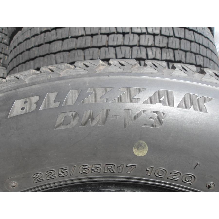 L702-4 中古タイヤ 送料無料 225/65R17 冬4本セット スタッドレス 225/65-17 225-65-17 ブリヂストン ブリザック DM-V3_7