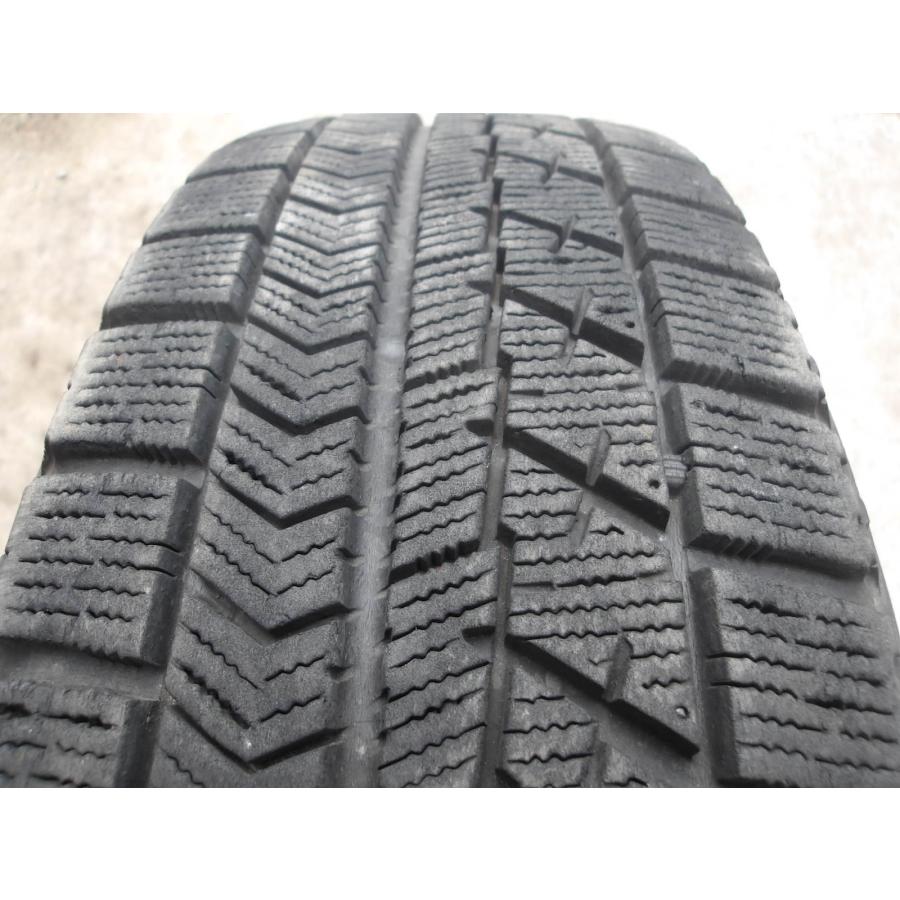 L943-ソ1 中古タイヤ ホイール 送料着払い 155/65R14 冬4本セット スタッドレス 75Q 155/65-14 155-65-14 ブリヂストン ブリザック VRX 14インチ鉄ホイール｜tire-dream｜03