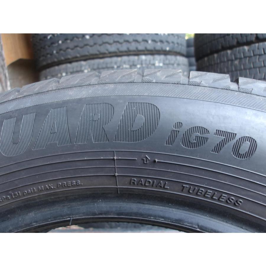 M947-7 中古タイヤ 送料無料 195/60R17 冬2本セット スタッドレス 90Q 195/60-17 195-60-17 ヨコハマ アイスガード iG70_5