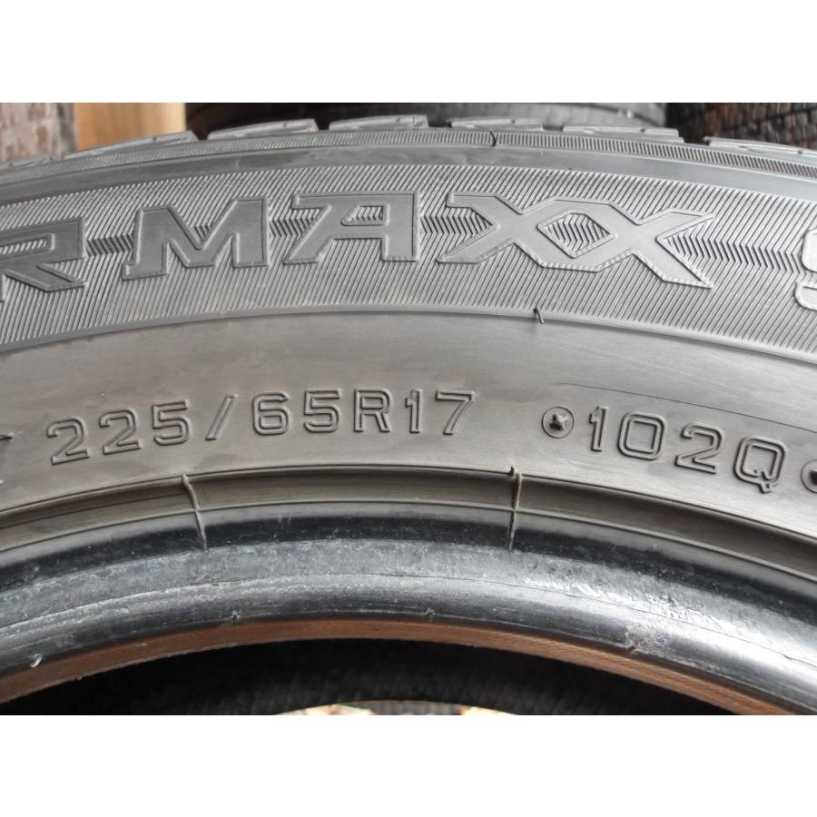 N778-ソ1 中古タイア 貨物輸送無料 225/65R17 冬4本仕かける スタッドレス 102Q 225/65-17 225-65-17 ダンロップ ウィンターマックス SJ8