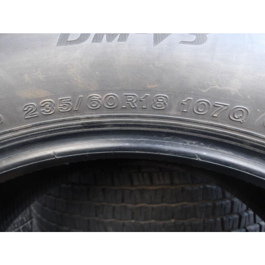 O37-7 中古タイヤ 送料無料 235/60R18 冬2本セット スタッドレス 107Q 235/60-18 235-60-18 ブリヂストン ブリザック DM-V3_3