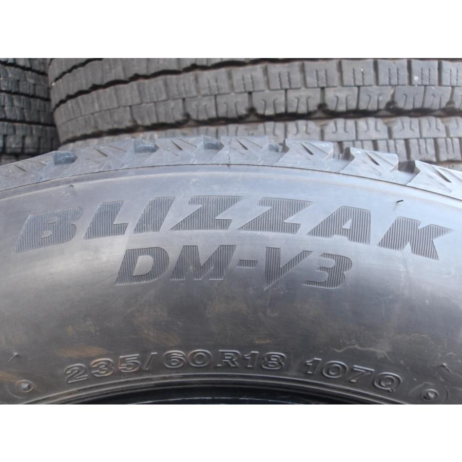 O37-7 中古タイヤ 送料無料 235/60R18 冬2本セット スタッドレス 107Q 235/60-18 235-60-18 ブリヂストン ブリザック DM-V3_5