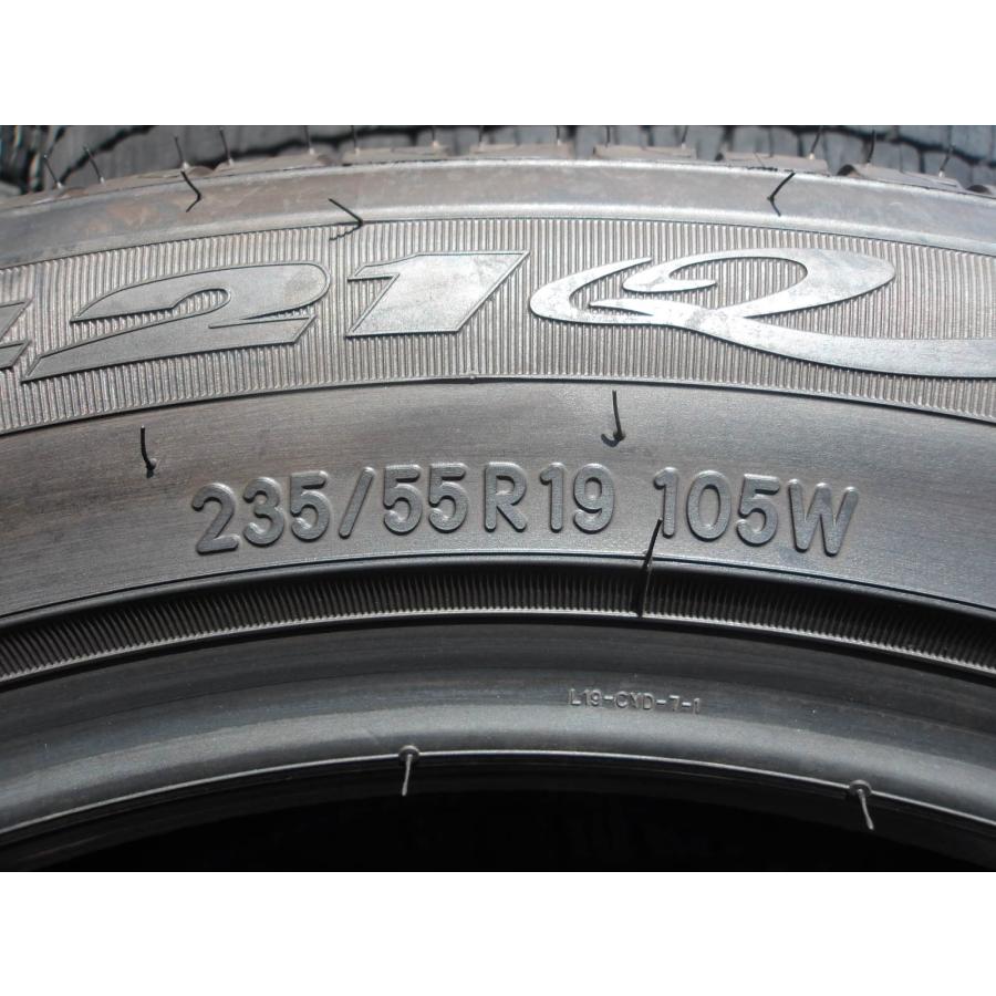 P655-4 中古タイヤ 送料無料 235/55R19 夏2本セット サマータイヤ 105W 235/55-19 235-55-19 ニットー NT421Q_3