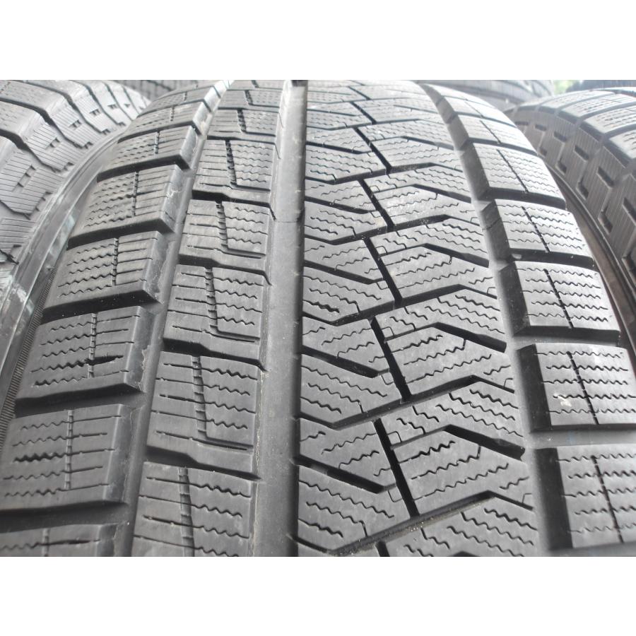 P78-4 中古タイヤ 送料無料 225/65R17 冬4本セット スタッドレス 102Q 225/65-17 225-65-17 ピレリ アイス アシンメトリコ PLUS_2