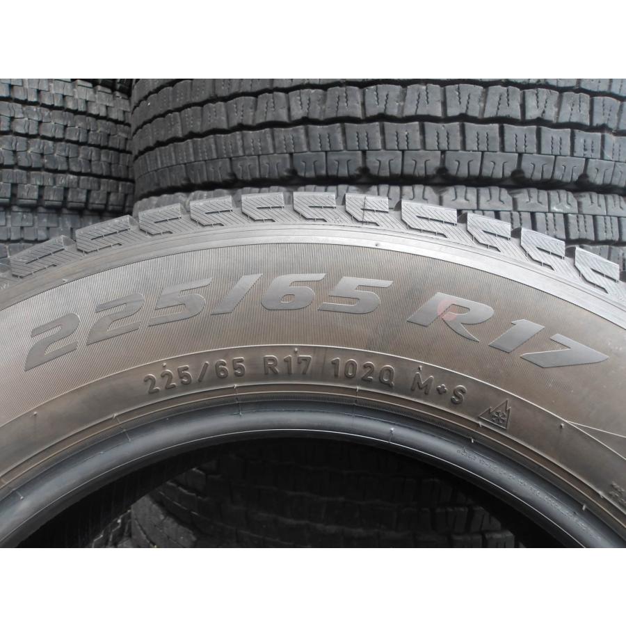 P78-4 中古タイヤ 送料無料 225/65R17 冬4本セット スタッドレス 102Q 225/65-17 225-65-17 ピレリ アイス アシンメトリコ PLUS_5